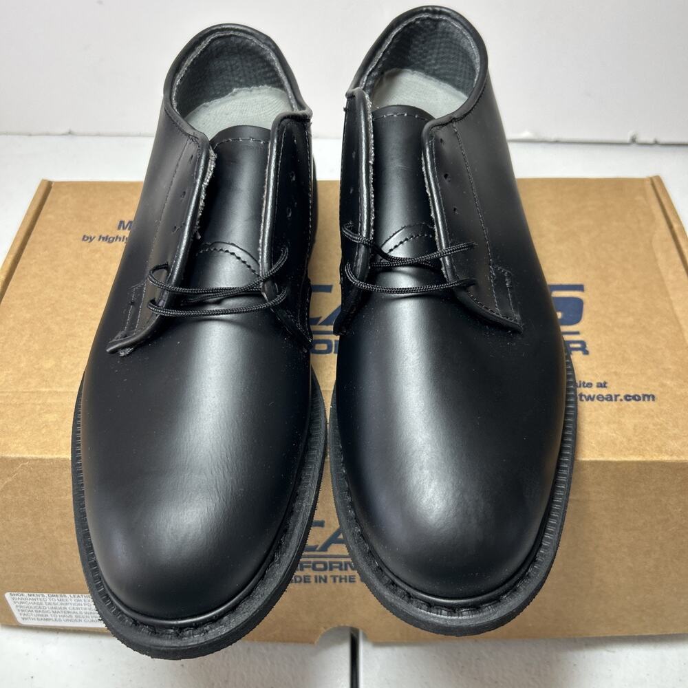 Black Leather, Capps Airlite Uniform Footwear- Size 7.5E DLA-TROOP SUPPORT